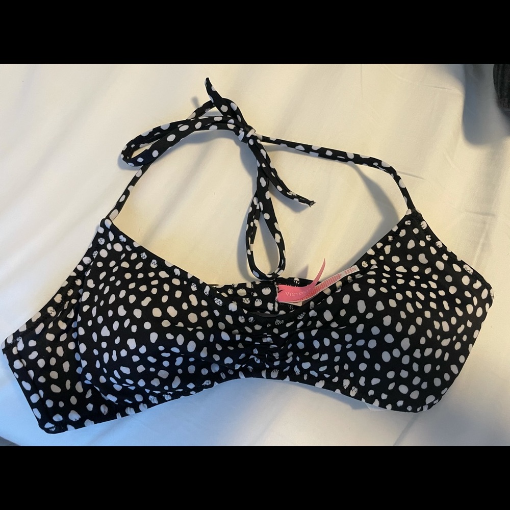 👙Victorias Secret Polka Bandeau Swim Suit Top XS